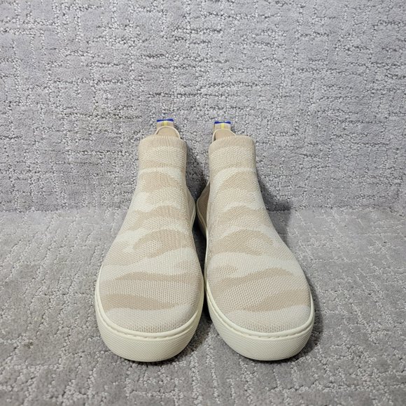 Rothy's The Chelsea Women's Size US 9 Camo Sand Pull On Ankle Boots Shoes - Picture 2 of 10